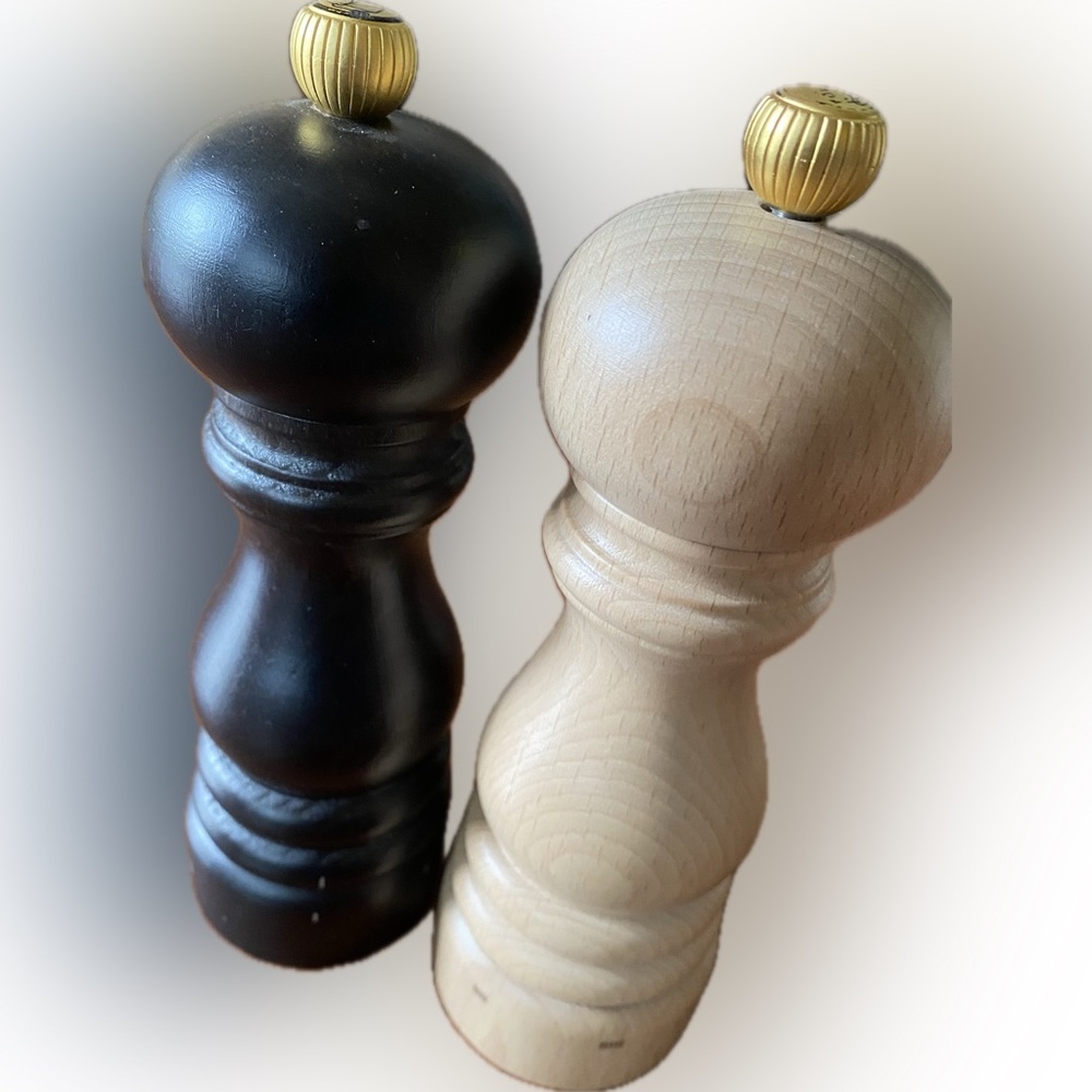 Peugeot Black and Tan Pepper Mills